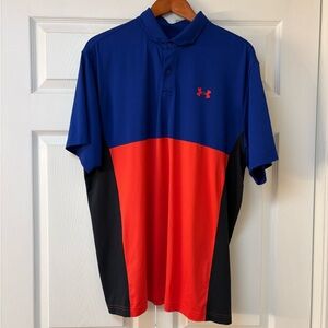 Under Armour Men's Polo in Blue, Red, and Black XL